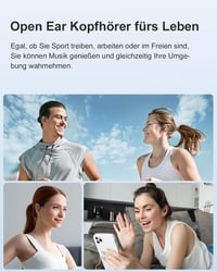 ACEFAST AceFit Air Nyitott Fülhallgató Bluetooth 5.4 Alkalmazással, Ultravékony Sportos Fejhallgató, Kényelmes Viselet, IP54 Védelem, Erőtel 7