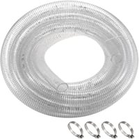 Acél Erősítésű PVC Tömlő 32mm/7,5m - Vegyszerálló Flexibilis Vinyl Cső Nagy Nyomású Szívótömlő Átlátszó 1