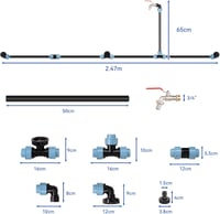 Acelectronic IBC csatlakozó szett 3 tartályhoz csappal és tömlővel 6