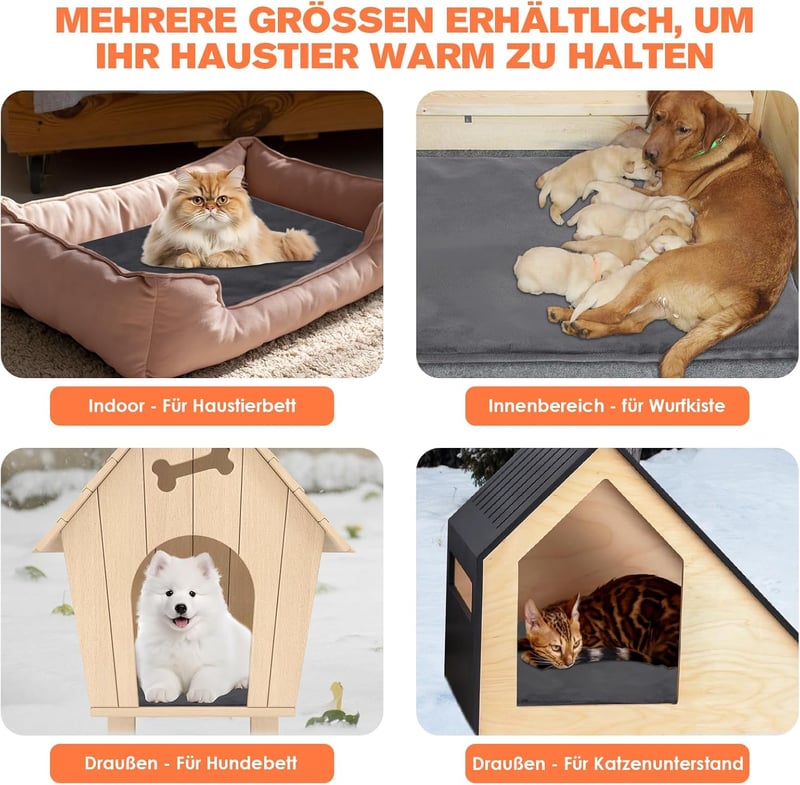 ACELIFE Kisállat Fűtőpárna - Időzíthető és Hőmérséklet Szabályozható Melegítő Takaró Kutyáknak, Macskáknak, 60x90 cm

AI: ACELIFE Kisállat F