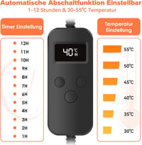 ACELIFE Kisállat Fűtőpárna - Időzíthető és Hőmérséklet Szabályozható Melegítő Takaró Kutyáknak, Macskáknak, 60x90 cm

AI: ACELIFE Kisállat F 3