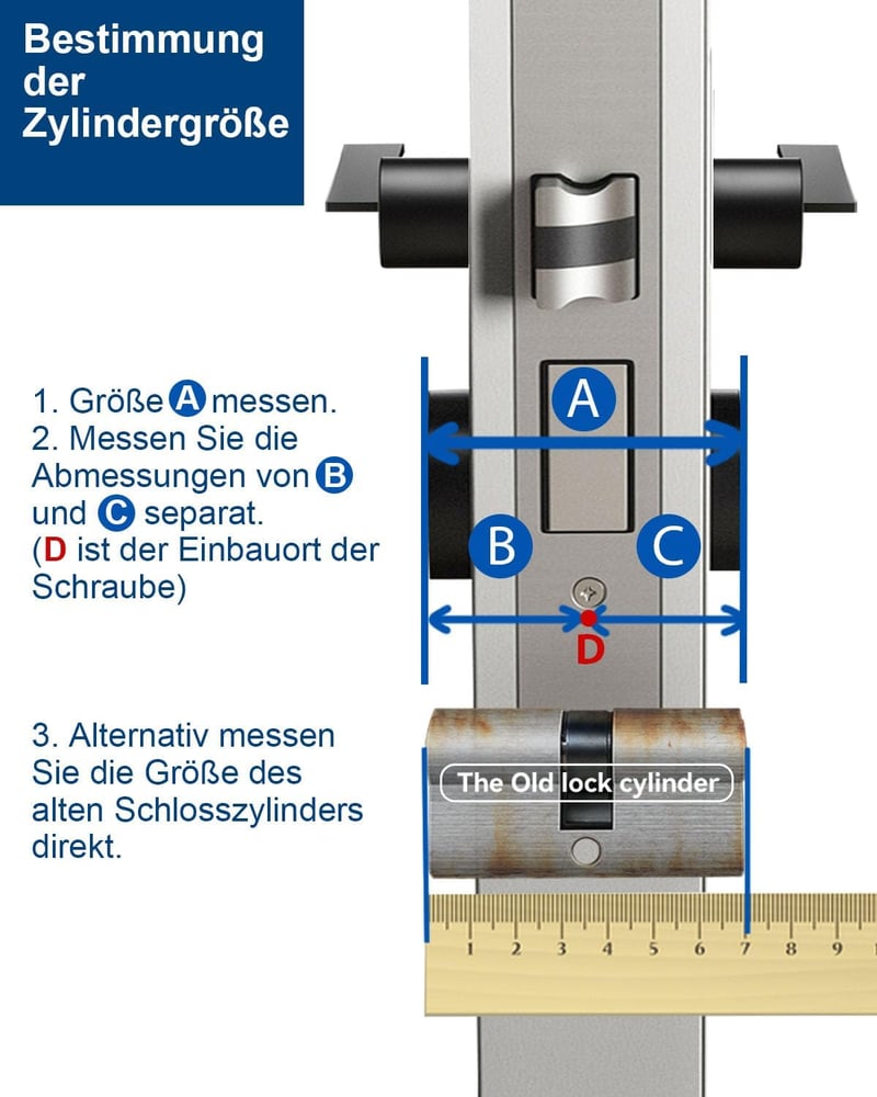 AceMining 30/40 mm Biztonsági Zárcilindr 70 mm, 3 Kulccsal, Fúrás- és Kiakasztásbiztos