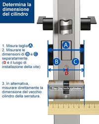 Cilindru pentru broască AceMining 10/35 mm, 45 mm, profil semi-cilindru pentru ușă, cu 3 chei, protecție împotriva găuririi, smulgerii și lovirii 3