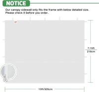 Acepic 3 kom. bočne stranice za vrtni paviljon 3x3 m, 210D vodootporna bočna stranica za vrtni i sklopivi paviljon s pričvršćivanjem na čičak, bijela, bez nadstrešnice 4