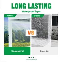 Acepic univerzalna bočna stranica za paviljon 3x3 m bijela, set od 3 komada, bočni panel za vrtni šator 5