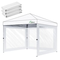 Acepic univerzalna bočna stranica za paviljon 3x3 m bijela, set od 3 komada, bočni panel za vrtni šator 1