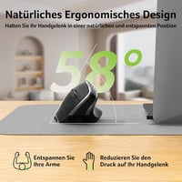 Acer 2.4G ergonomikus vezeték nélküli egér, 1600 DPI, vertikális optikai, USB-A vevővel, Windows/macOS/Linux kompatibilis 2