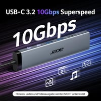 Acer 8 az 1-ben USB-C Hub 10Gbps 4K HDMI Docking Station 100W PD 4