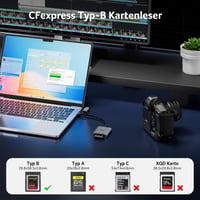 Čítačka kariet Acer CFexpress Type-B 10 Gb/s USB-C+A, USB 3.2 Gen 2, 1250 MB/s, notebook, PC, iPhone 15-17, Samsung S26, MacBook, iPad Pro 4