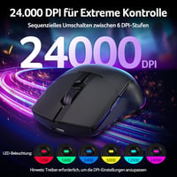 Acer Gaming Egér Dual Mode 24K DPI Wireless RGB Programozható Bal és Jobbkezes 4