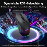 Acer Gaming Egér Dual Mode 24K DPI Wireless RGB Programozható Bal és Jobbkezes 8