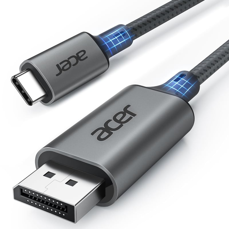 Acer USB-C DisplayPort kábel 4K@60Hz Thunderbolt 3/4 MacBook iPad Pro iPhone 15/16 3m