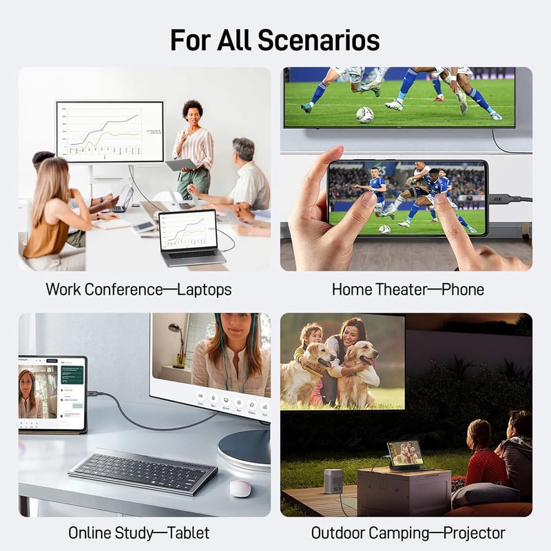 Acer USB-C DisplayPort kábel 4K@60Hz Thunderbolt 3/4 MacBook iPad Pro iPhone 15/16 3m