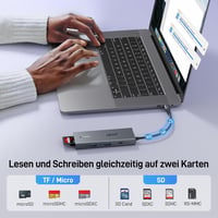 acer USB-C dokkoló állomás 9 az 1-ben, Dual HDMI 4K, 3x USB-A, 100W PD, kártyaolvasó 7