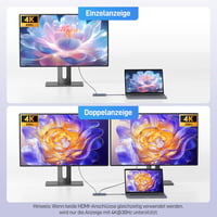 acer USB-C dokkoló állomás 9 az 1-ben, Dual HDMI 4K, 3x USB-A, 100W PD, kártyaolvasó 4