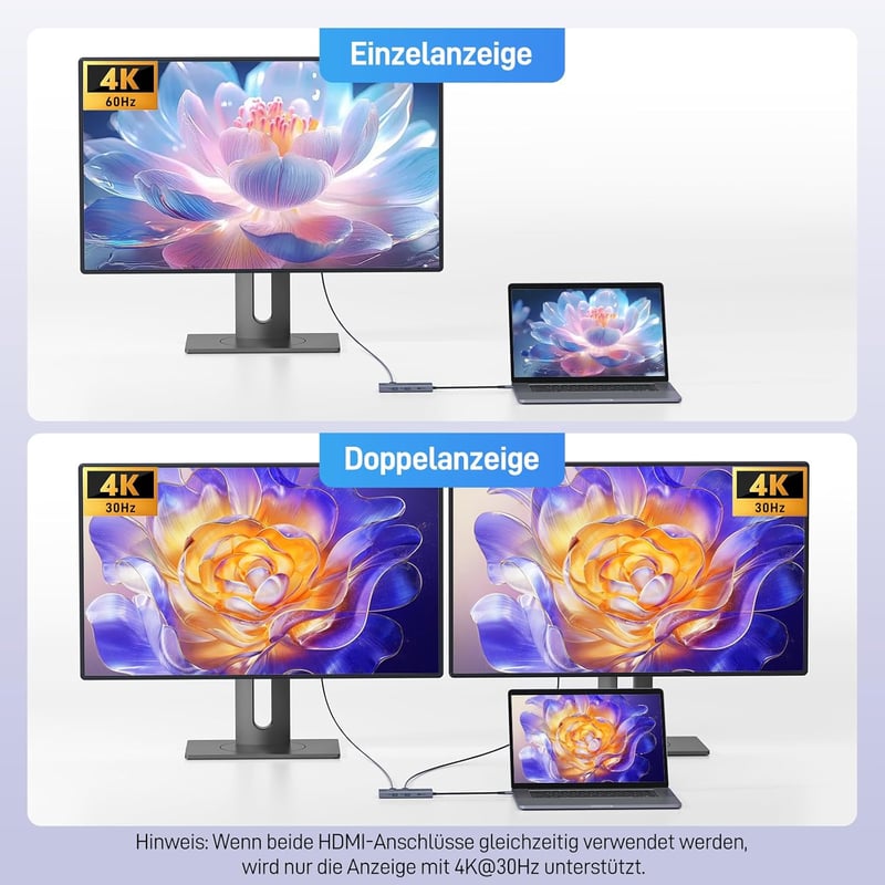 acer USB-C dokkoló állomás 9 az 1-ben, Dual HDMI 4K, 3x USB-A, 100W PD, kártyaolvasó