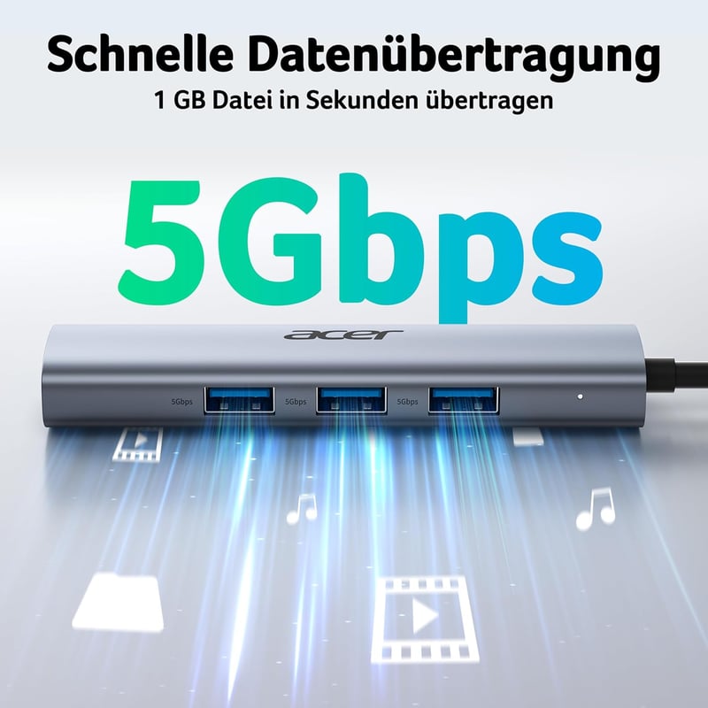 Acer USB-C és USB-A Ethernet adapter hub