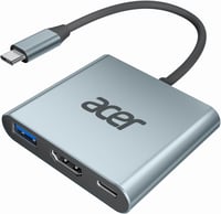 Acer USB-C HDMI adapter 4K, USB 3.0, 100W Power Delivery MacBook XPS 1