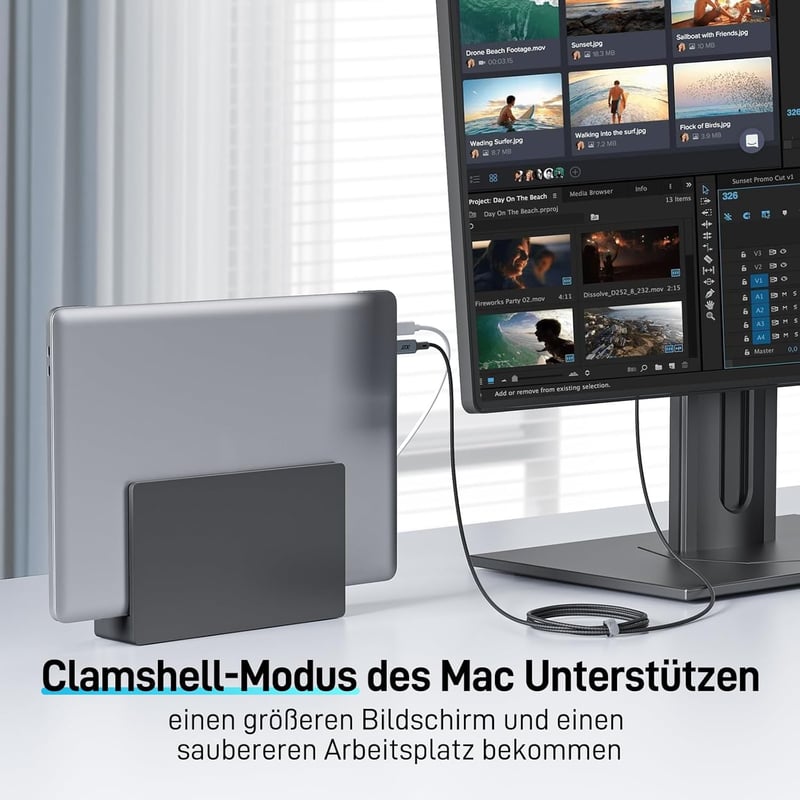 Acer USB-C - HDMI kábel 4K@60Hz, 2m - Thunderbolt 3/4 kompatibilis, alumínium-nylon borítás, iPhone 15/16, MacBook, iPad Pro, Samsung S24 ké