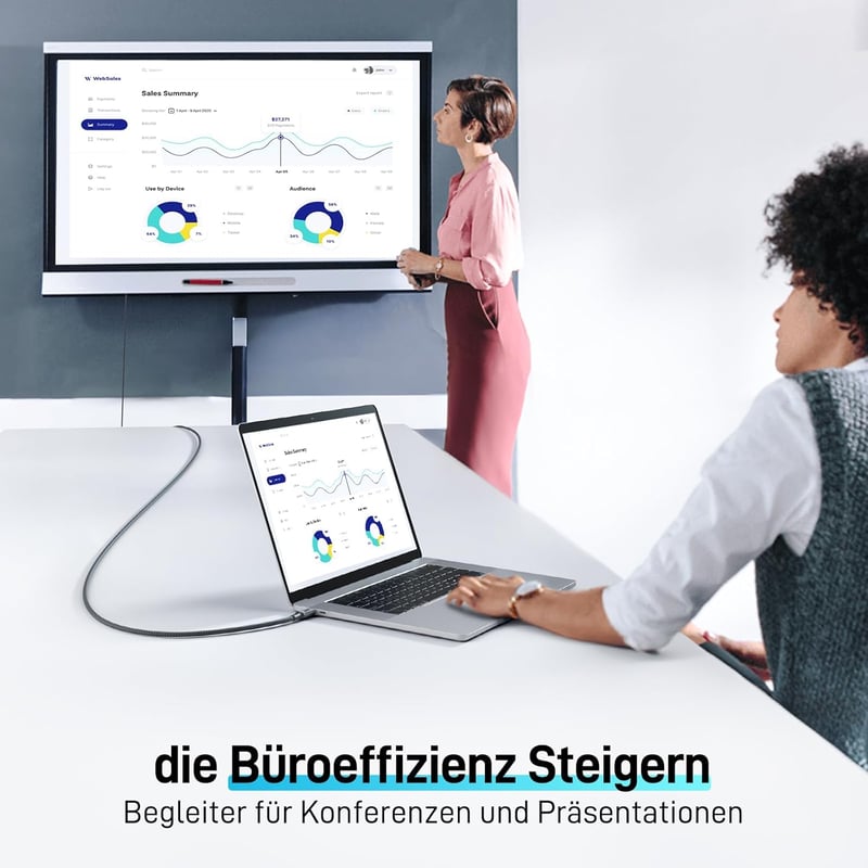 Acer USB-C - HDMI kábel 4K@60Hz, 2m - Thunderbolt 3/4 kompatibilis, alumínium-nylon borítás, iPhone 15/16, MacBook, iPad Pro, Samsung S24 ké