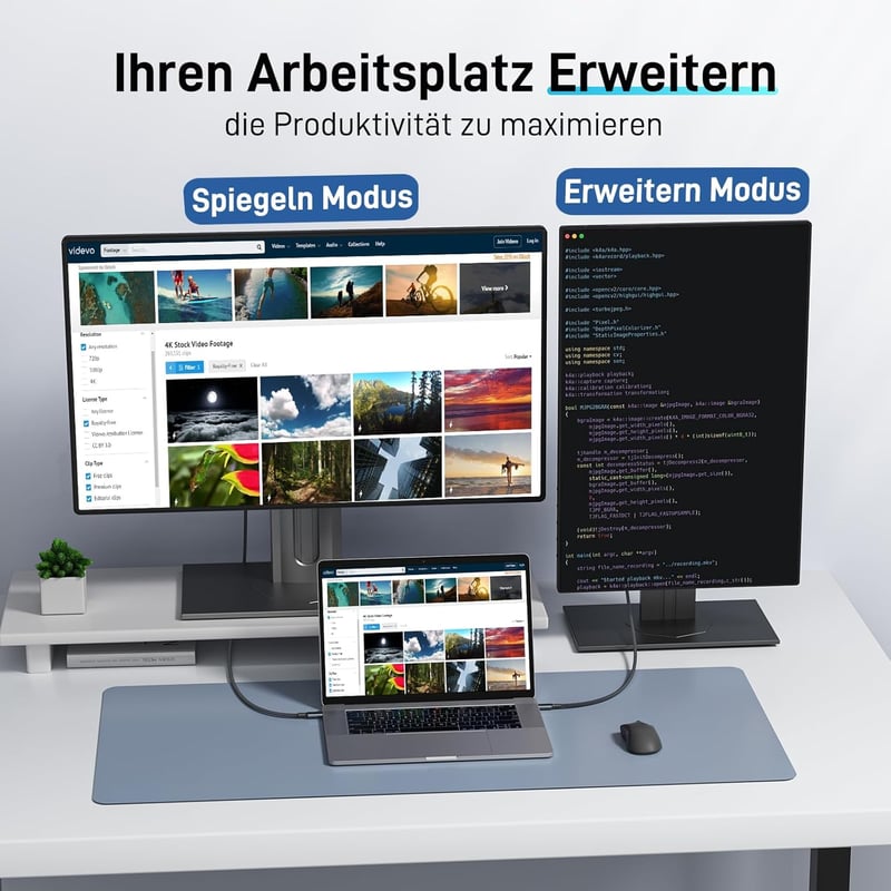 Acer USB-C - HDMI kábel 4K@60Hz, 2m - Thunderbolt 3/4 kompatibilis, alumínium-nylon borítás, iPhone 15/16, MacBook, iPad Pro, Samsung S24 ké