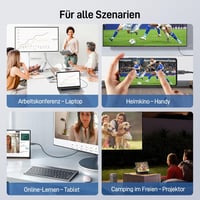 Acer USB-C - HDMI kábel 4K@60Hz, 2m - Thunderbolt 3/4 kompatibilis, alumínium-nylon borítás, iPhone 15/16, MacBook, iPad Pro, Samsung S24 ké 9