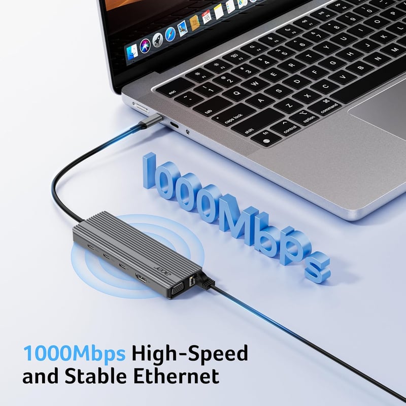 Acer USB-C Hub 11 az 1-ben HDMI 4K, VGA, Ethernet, SD kártyaolvasó