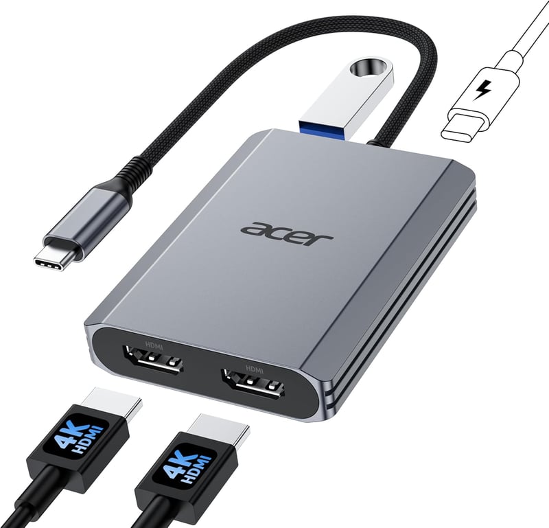 Acer USB-C Hub 4K HDMI adapter 100W PD, 4 az 1-ben multiport elosztó