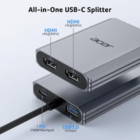 Acer USB-C Hub 4K HDMI adapter 100W PD, 4 az 1-ben multiport elosztó 2