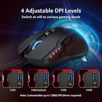 Acer Wired Gaming Mouse 12800 DPI RGB, 8 Gomb, 1000Hz, Ergonomikus Gamer Egér 3