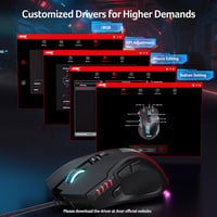 Acer Wired Gaming Mouse 12800 DPI RGB, 8 Gomb, 1000Hz, Ergonomikus Gamer Egér 6