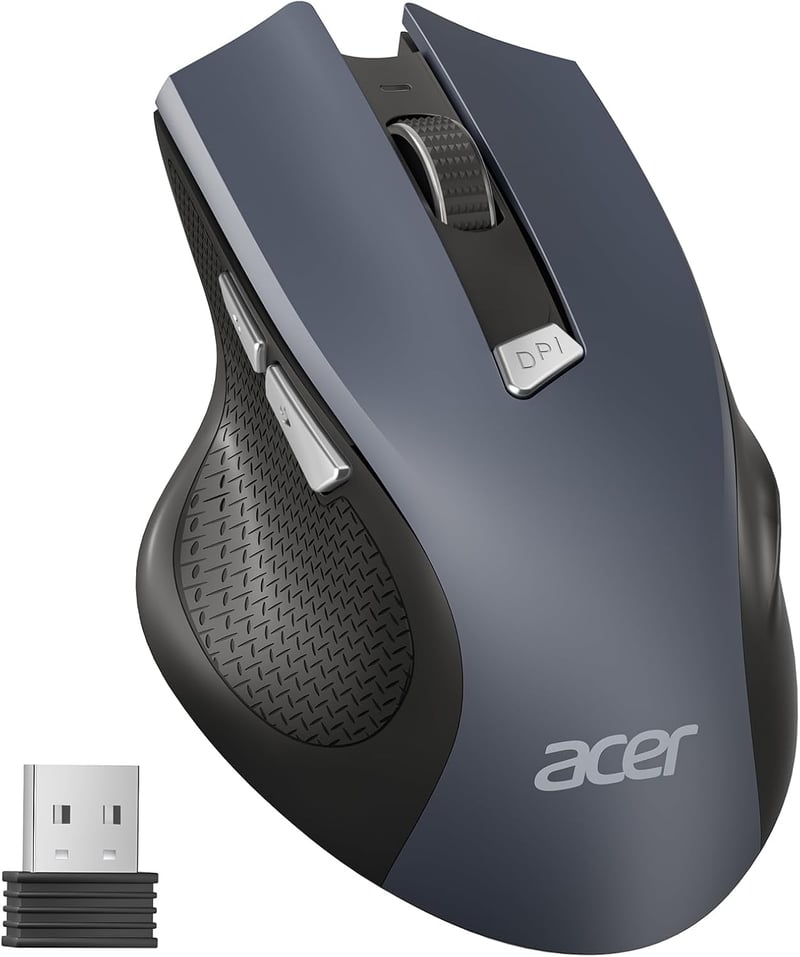 Acer Wireless Egér 2.4 GHz 1600 DPI 6 Gombos Jobb Kezes Laptop PC MacBook