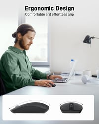 Acer Wireless Egér 2.4GHz USB Vevővel, 1600 DPI, Ultravékony Hordozható Számítógép Egér 6