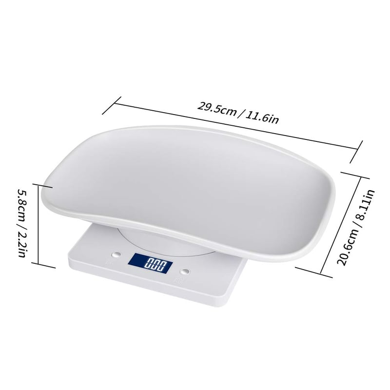 Aceshop digitális mérleg LCD kijelzővel, 4 mérési mód, háziállat és konyhai méréshez, 10kg kapacitás