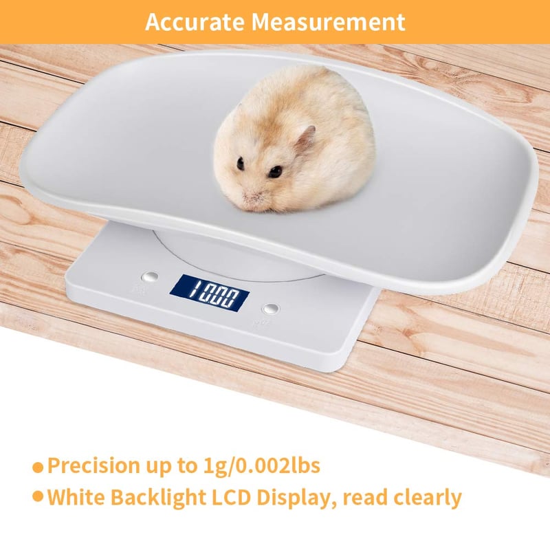 Aceshop digitális mérleg LCD kijelzővel, 4 mérési mód, háziállat és konyhai méréshez, 10kg kapacitás