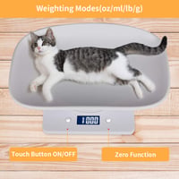 Aceshop digitális mérleg LCD kijelzővel, 4 mérési mód, háziállat és konyhai méréshez, 10kg kapacitás 3