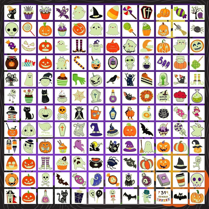 Acevegue 408 darabos Halloween tetoválás szett gyerekeknek és felnőtteknek