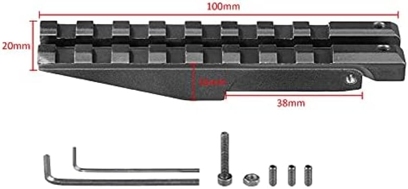 ACEXIER Low Profile Picatinny távcső sín AK sorozathoz AK47 és pisztolyhoz, szerelősín vadászpuska távcsőhöz