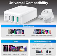 Acezeek 40W USB-C gyors töltő 4 porttal iPhone Samsung telefonokhoz 7