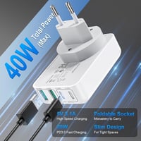 Acezeek 40W USB-C gyors töltő 4 porttal iPhone Samsung telefonokhoz 3
