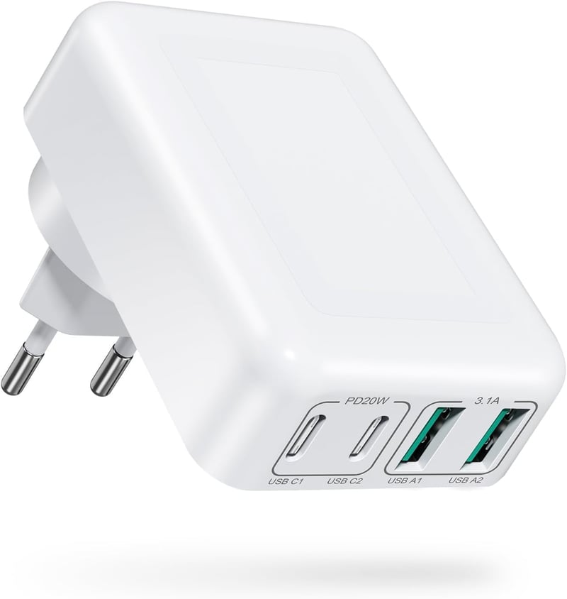 Acezeek 40W USB-C gyors töltő 4 porttal iPhone Samsung telefonokhoz