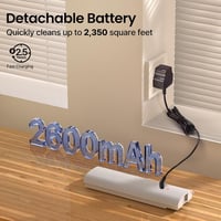 iDOO vezeték nélküli elektromos felmosó, LED-es, 350ml-es tartállyal és dupla forgófejjel 5