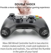 Dhaose Xbox 360 Vezetékes Kontroller PC Windows 7/8/10 Kompatibilis, Ergonomikus Gamepad Kettős Vibrációval, USB Csatlakozás, Plug and Play 2