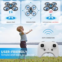 TEEROK T20 Mini Drón Gyerekeknek - RC Quadrocopter 3 Akkumulátorral, Magasságtartással, Fejnélküli Móddal, 3D Flip Funkcióval - Távirányítós 4