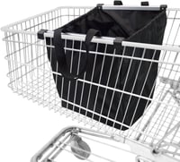 achilles Easy-Shopper Alu Összecsukható Bevásárlótáska 40L - Fekete Poliészter Bevásárlókocsi Táska 13kg Teherbírással, 33x50x38cm 1