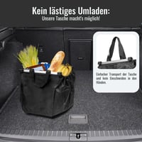 achilles Easy-Shopper Alu Összecsukható Bevásárlótáska 40L - Fekete Poliészter Bevásárlókocsi Táska 13kg Teherbírással, 33x50x38cm 6