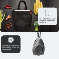 achilles Easy-Shopper Alu Összecsukható Bevásárlótáska 40L - Fekete Poliészter Bevásárlókocsi Táska 13kg Teherbírással, 33x50x38cm 7