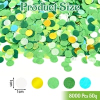 Confetti sclipitoare verde neon ACKKOR 8000 bucăți 50 g, decorațiuni mari din hârtie aurie, confetti din lemn pentru masă, pentru zi de naștere, baby shower, decor de nuntă 2
