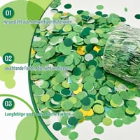 Confetti sclipitoare verde neon ACKKOR 8000 bucăți 50 g, decorațiuni mari din hârtie aurie, confetti din lemn pentru masă, pentru zi de naștere, baby shower, decor de nuntă 5