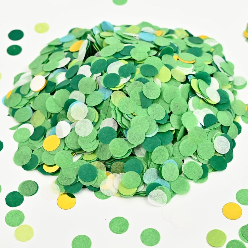 Confetti sclipitoare verde neon ACKKOR 8000 bucăți 50 g, decorațiuni mari din hârtie aurie, confetti din lemn pentru masă, pentru zi de naștere, baby shower, decor de nuntă